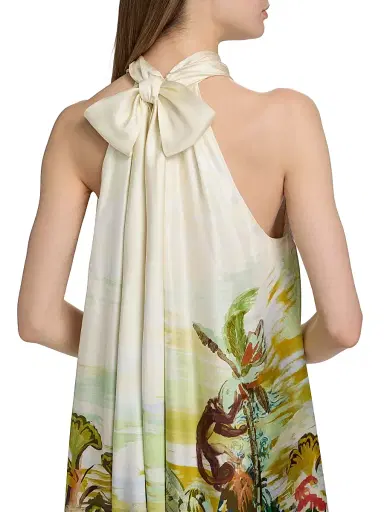 ALÉMAIS Women's Jungle Boogie Silk Halterneck Dress | Thumbnail 6 ALÉMAIS Women's Jungle Boogie Silk Halterneck Dress | Thumbnail 6