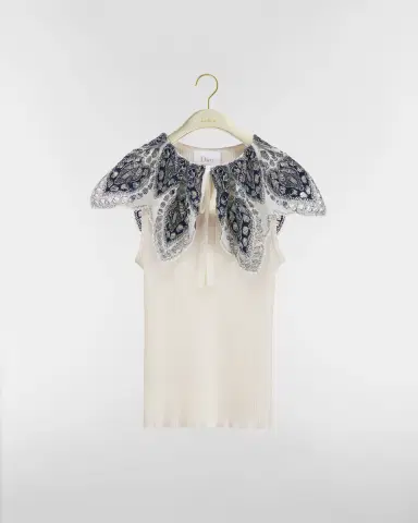 Dior Sleeveless Sweater with Ruffle Collar | Thumbnail 2 Dior Sleeveless Sweater with Ruffle Collar | Thumbnail 2