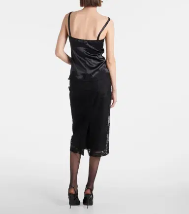 Dolce & Gabbana Lace-trimmed satin camisole | Thumbnail 3 Dolce & Gabbana Lace-trimmed satin camisole | Thumbnail 3