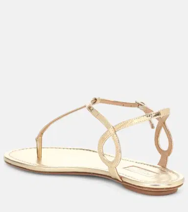 Aquazzura Almost Bare metallic leather sandals | Thumbnail 2 Aquazzura Almost Bare metallic leather sandals | Thumbnail 2