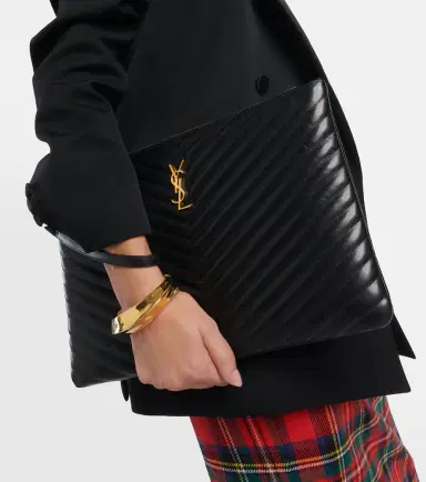 Saint Laurent Cassandre matelassé leather clutch | Thumbnail 4 Saint Laurent Cassandre matelassé leather clutch | Thumbnail 4