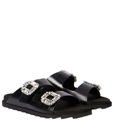 Roger Vivier Slidy Viv' leather sandals | Thumbnail 1 Roger Vivier Slidy Viv' leather sandals | Thumbnail 1