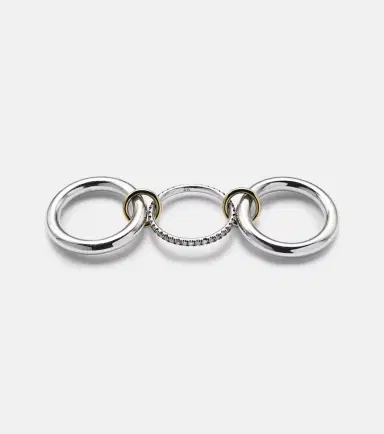 Spinelli Kilcollin Libra Noir sterling silver and 18kt gold rings with diamonds | Thumbnail 2 Spinelli Kilcollin Libra Noir sterling silver and 18kt gold rings with diamonds | Thumbnail 2