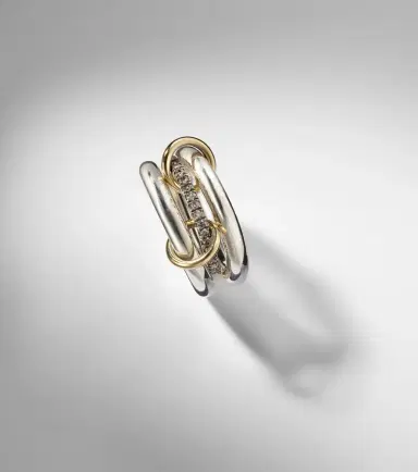 Spinelli Kilcollin Libra Noir sterling silver and 18kt gold rings with diamonds | Thumbnail 5 Spinelli Kilcollin Libra Noir sterling silver and 18kt gold rings with diamonds | Thumbnail 5