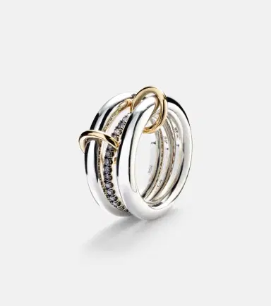 Spinelli Kilcollin Libra Noir sterling silver and 18kt gold rings with diamonds | Thumbnail 6 Spinelli Kilcollin Libra Noir sterling silver and 18kt gold rings with diamonds | Thumbnail 6