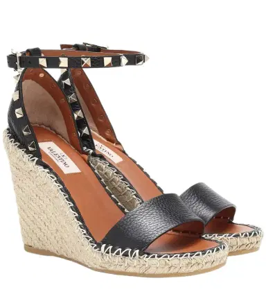 Valentino Garavani Rockstud leather wedge espadrilles | Thumbnail 1 Valentino Garavani Rockstud leather wedge espadrilles | Thumbnail 1