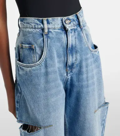 Maison Margiela Cutout high-rise wide-leg jeans | Thumbnail 4 Maison Margiela Cutout high-rise wide-leg jeans | Thumbnail 4