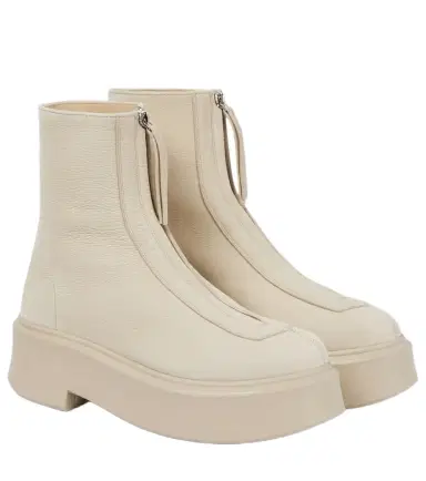 The Row Zipped 1 leather ankle boots | Thumbnail 1 The Row Zipped 1 leather ankle boots | Thumbnail 1