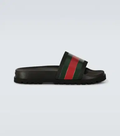 Gucci Striped Web slide sandals | Thumbnail 3 Gucci Striped Web slide sandals | Thumbnail 3