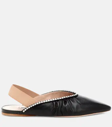 Miu Miu Leather slingback ballet flats | Thumbnail 4 Miu Miu Leather slingback ballet flats | Thumbnail 4