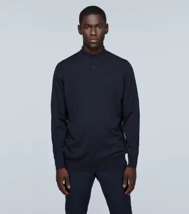 Loro Piana Ml long-sleeved wool polo shirt | Thumbnail 2 Loro Piana Ml long-sleeved wool polo shirt | Thumbnail 2
