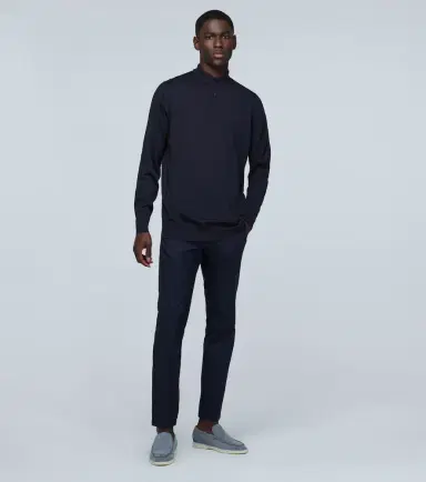Loro Piana Ml long-sleeved wool polo shirt | Thumbnail 5 Loro Piana Ml long-sleeved wool polo shirt | Thumbnail 5