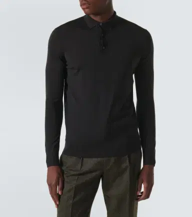 Loro Piana Ml long-sleeved wool polo shirt | Thumbnail 2 Loro Piana Ml long-sleeved wool polo shirt | Thumbnail 2