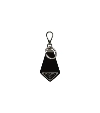 Prada Leather key ring with logo | Thumbnail 1 Prada Leather key ring with logo | Thumbnail 1