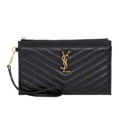 Saint Laurent Monogram Large leather pouch | Thumbnail 1 Saint Laurent Monogram Large leather pouch | Thumbnail 1
