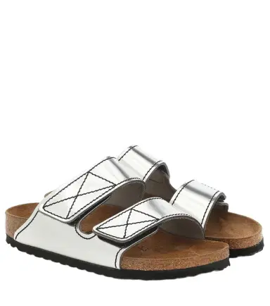 Proenza Schouler x Birkenstock metallic leather slides | Thumbnail 1 Proenza Schouler x Birkenstock metallic leather slides | Thumbnail 1