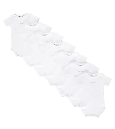 Bonpoint Baby set of 7 cotton onesies | Thumbnail 1 Bonpoint Baby set of 7 cotton onesies | Thumbnail 1