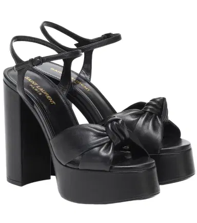 Saint Laurent Bianca 125 leather platform sandals | Thumbnail 1 Saint Laurent Bianca 125 leather platform sandals | Thumbnail 1