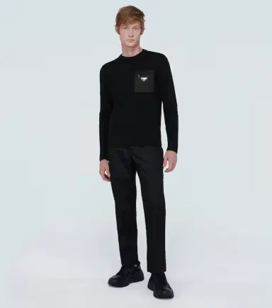 Prada Crewneck sweater with nylon pocket | Thumbnail 2 Prada Crewneck sweater with nylon pocket | Thumbnail 2