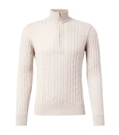 Loro Piana Mezzocollo Treccia cashmere sweater | Thumbnail 1 Loro Piana Mezzocollo Treccia cashmere sweater | Thumbnail 1