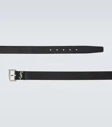 Saint Laurent Slim grained leather belt | Thumbnail 2 Saint Laurent Slim grained leather belt | Thumbnail 2