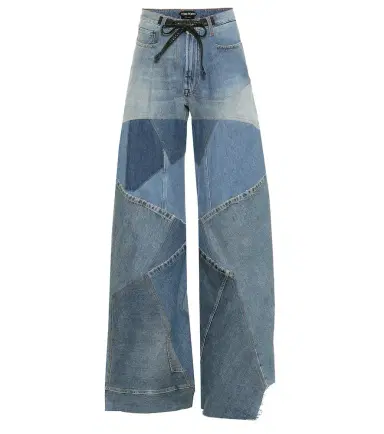 Tom Ford Patchwork high-rise wide-leg jeans | Thumbnail 1 Tom Ford Patchwork high-rise wide-leg jeans | Thumbnail 1