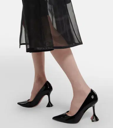 Amina Muaddi Ami patent leather pumps | Thumbnail 5 Amina Muaddi Ami patent leather pumps | Thumbnail 5