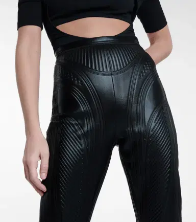 Mugler Embossed scuba leggings | Thumbnail 4 Mugler Embossed scuba leggings | Thumbnail 4