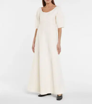 Toteme Linen and cotton-blend midi dress | Thumbnail 2 Toteme Linen and cotton-blend midi dress | Thumbnail 2