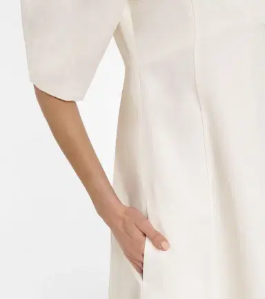 Toteme Linen and cotton-blend midi dress | Thumbnail 3 Toteme Linen and cotton-blend midi dress | Thumbnail 3