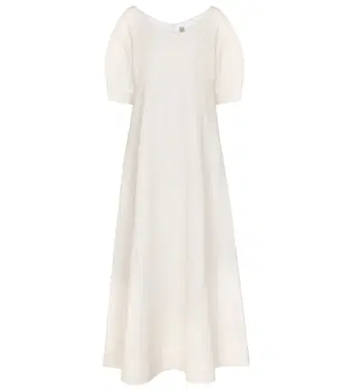 Toteme Linen and cotton-blend midi dress | Thumbnail 1 Toteme Linen and cotton-blend midi dress | Thumbnail 1