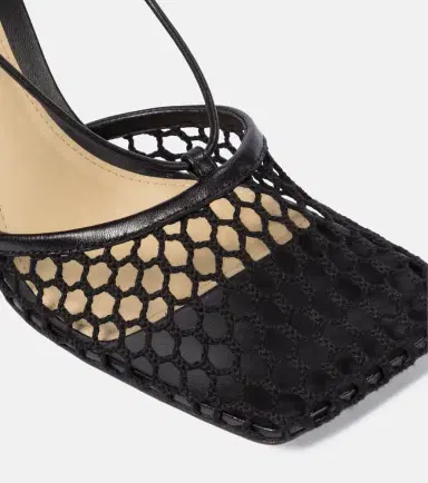 Bottega Veneta Stretch leather-trimmed mesh pumps | Thumbnail 3 Bottega Veneta Stretch leather-trimmed mesh pumps | Thumbnail 3