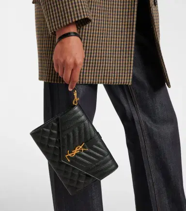 Saint Laurent Envelope matelassé leather clutch | Thumbnail 5 Saint Laurent Envelope matelassé leather clutch | Thumbnail 5