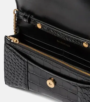 Balenciaga Hourglass croc-effect leather wallet on chain | Thumbnail 2 Balenciaga Hourglass croc-effect leather wallet on chain | Thumbnail 2