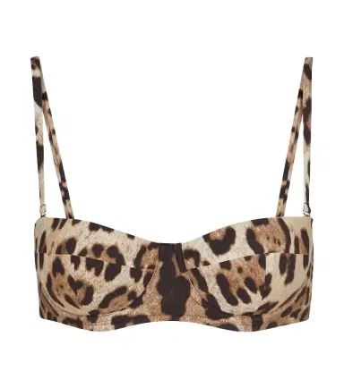 Dolce & Gabbana Leopard-print bikini top | Thumbnail 1 Dolce & Gabbana Leopard-print bikini top | Thumbnail 1
