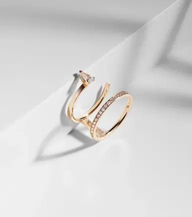Repossi Serti Sur Vide 18kt rose gold ring with diamonds | Thumbnail 3 Repossi Serti Sur Vide 18kt rose gold ring with diamonds | Thumbnail 3