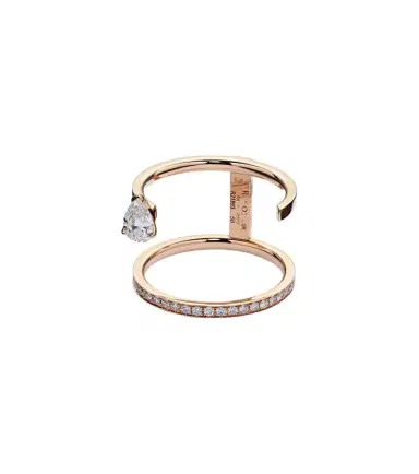 Repossi Serti Sur Vide 18kt rose gold ring with diamonds | Thumbnail 1 Repossi Serti Sur Vide 18kt rose gold ring with diamonds | Thumbnail 1