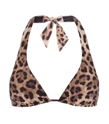 Dolce & Gabbana Leopard-print halterneck bikini top | Thumbnail 1 Dolce & Gabbana Leopard-print halterneck bikini top | Thumbnail 1