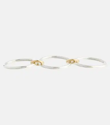 Spinelli Kilcollin Solarium SG 18kt gold and sterling silver linked rings | Thumbnail 2 Spinelli Kilcollin Solarium SG 18kt gold and sterling silver linked rings | Thumbnail 2