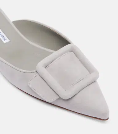 Manolo Blahnik Maysale suede mules | Thumbnail 3 Manolo Blahnik Maysale suede mules | Thumbnail 3