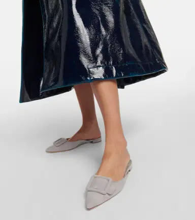 Manolo Blahnik Maysale suede mules | Thumbnail 6 Manolo Blahnik Maysale suede mules | Thumbnail 6