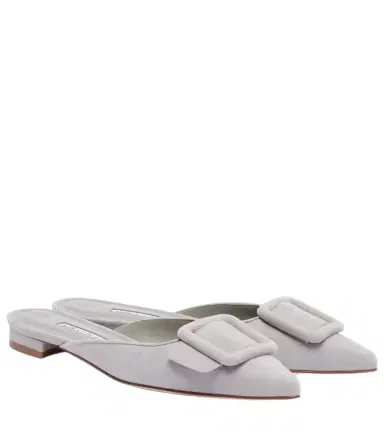 Manolo Blahnik Maysale suede mules | Thumbnail 1 Manolo Blahnik Maysale suede mules | Thumbnail 1
