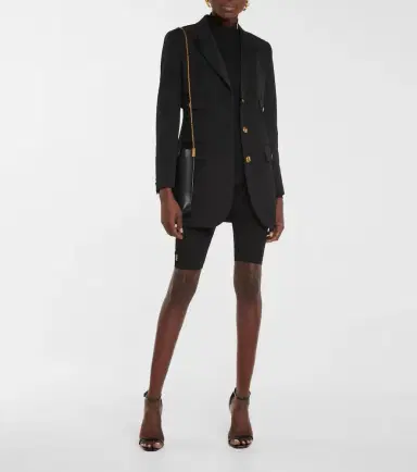 Saint Laurent Monogram silk mockneck top | Thumbnail 3 Saint Laurent Monogram silk mockneck top | Thumbnail 3