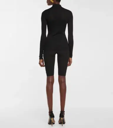 Saint Laurent Monogram silk mockneck top | Thumbnail 4 Saint Laurent Monogram silk mockneck top | Thumbnail 4