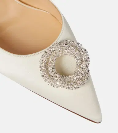 Magda Butrym Crystal-embellished satin pumps | Thumbnail 2 Magda Butrym Crystal-embellished satin pumps | Thumbnail 2
