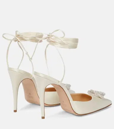 Magda Butrym Crystal-embellished satin pumps | Thumbnail 3 Magda Butrym Crystal-embellished satin pumps | Thumbnail 3