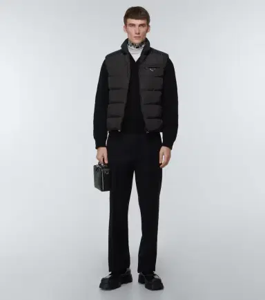 Prada Re-Nylon padded vest | Thumbnail 4 Prada Re-Nylon padded vest | Thumbnail 4