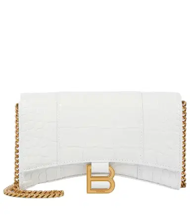 Balenciaga Hourglass leather wallet on chain | Thumbnail 1 Balenciaga Hourglass leather wallet on chain | Thumbnail 1