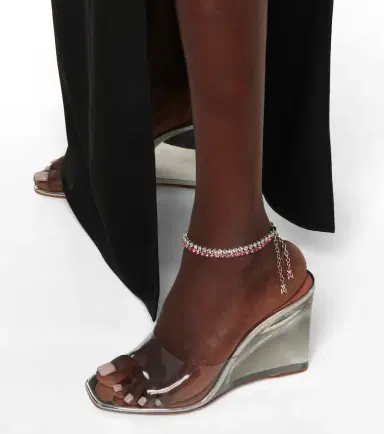 Amina Muaddi Tennis crystal-embellished anklet | Thumbnail 4 Amina Muaddi Tennis crystal-embellished anklet | Thumbnail 4