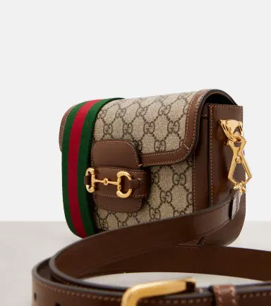Gucci Horsebit 1955 Mini leather-trimmed shoulder bag | Thumbnail 3 Gucci Horsebit 1955 Mini leather-trimmed shoulder bag | Thumbnail 3